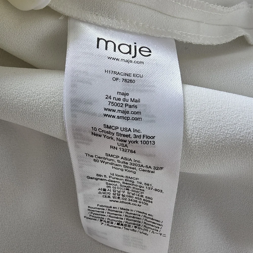 Maje Women's Racine Ecu Lace Ivory White Dress size 3/M - Picture 10 of 13